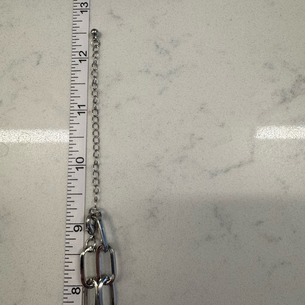 Silver Tone Necklace with Crown in Lock - Picture 6 of 9